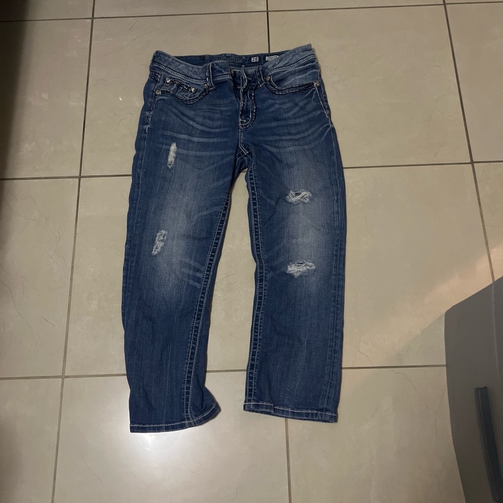 Women's Relaxed Size 28 Miss Me Fit Blue Jeans